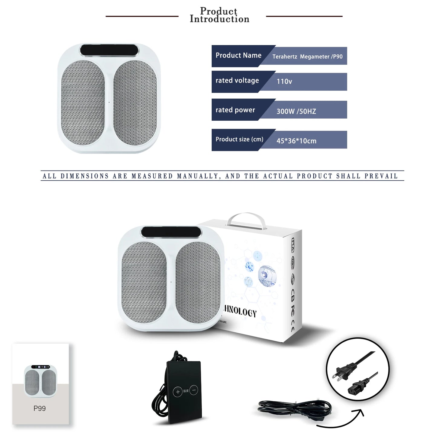 TeraHertz Foot Massage Bioresonance Instrument - Tera P90 Olylife Foot Therapy Device with Terahertz Bioterra Energy