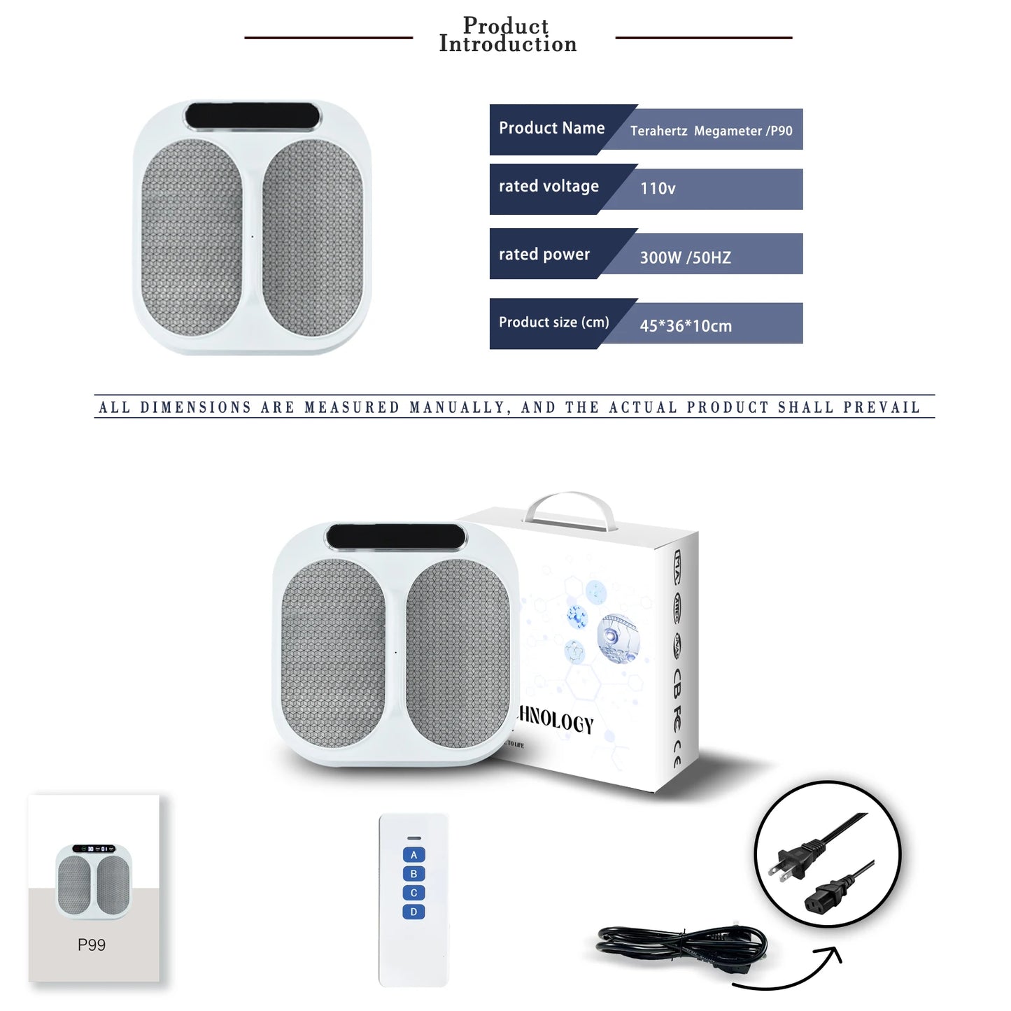 TeraHertz Foot Massage Bioresonance Instrument - Tera P90 Olylife Foot Therapy Device with Terahertz Bioterra Energy